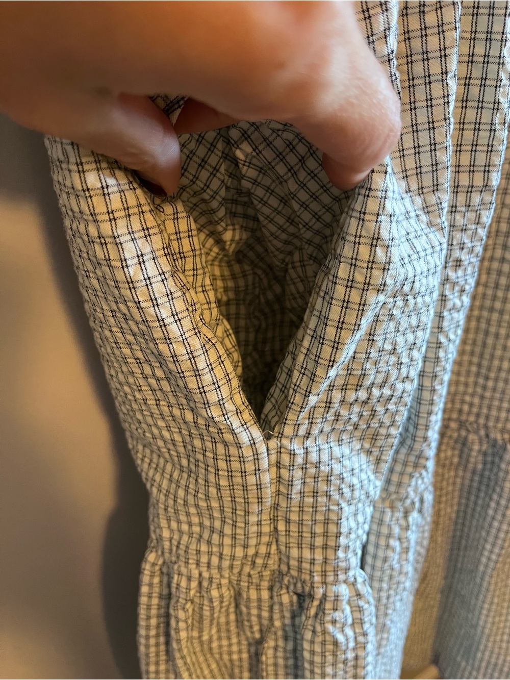 Roolee Smocked Square Neck Gingham Midi Dress - Picture 6 of 7